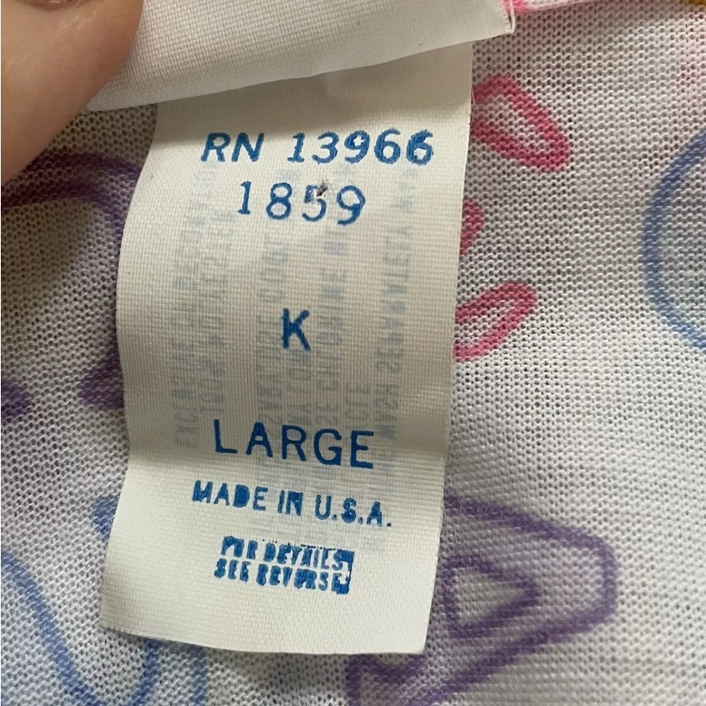 Vintage “Kittens” Brand Women’s Sleeveless Nightgown Sleepwear Large Alphabet - Picture 8 of 8
